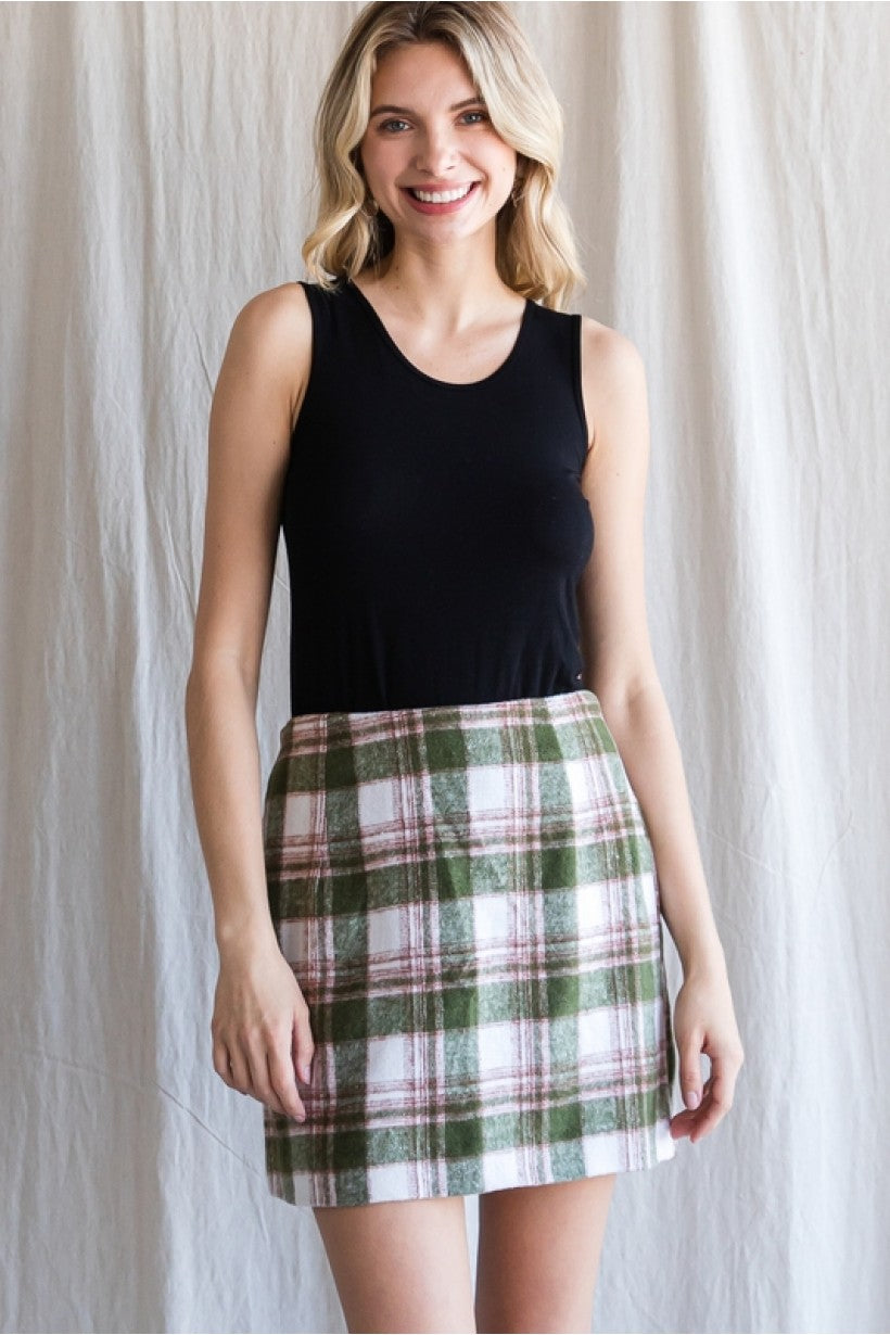 Wasting Minutes Skirt - Delta Swanky Girl