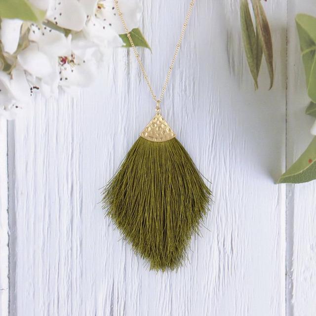 The Lynette Necklace (Olive) - Delta Swanky Girl