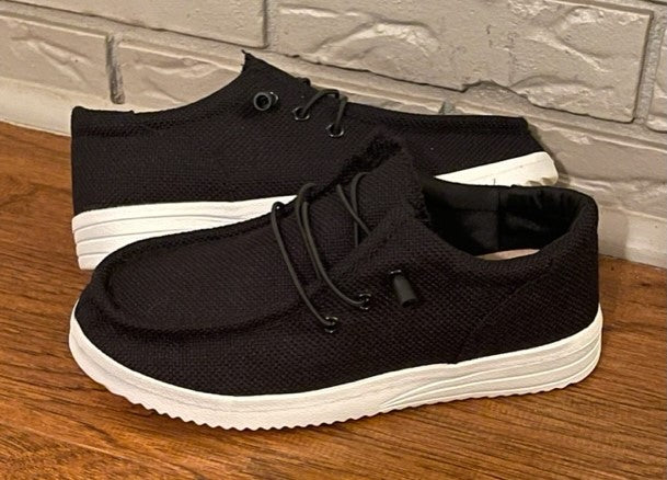 The Kacey Slip On (Black) - Delta Swanky Girl