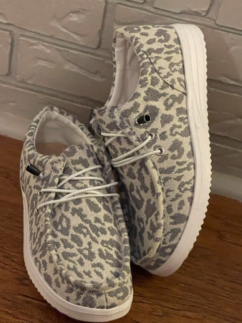 The Rachel Slip On (Grey Leopard) - Delta Swanky Girl