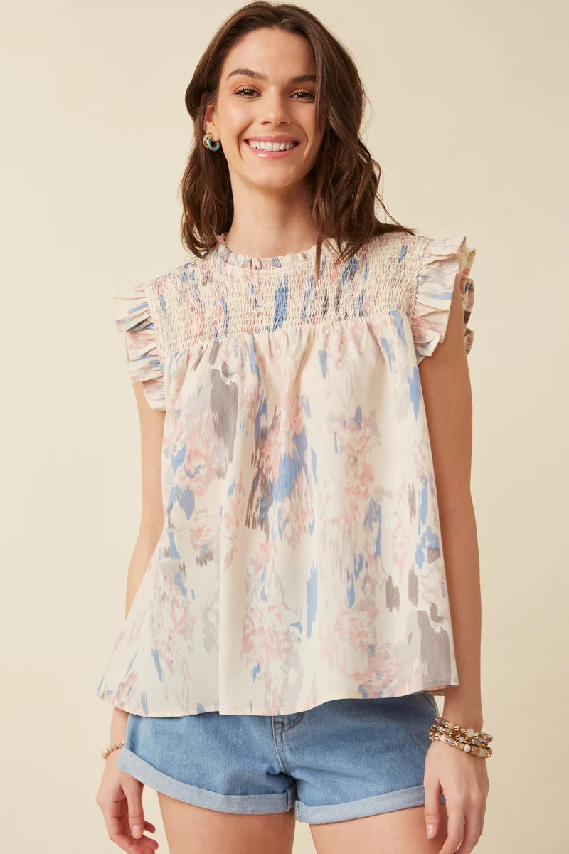 The Peyton Top (Ivory) - Delta Swanky Girl