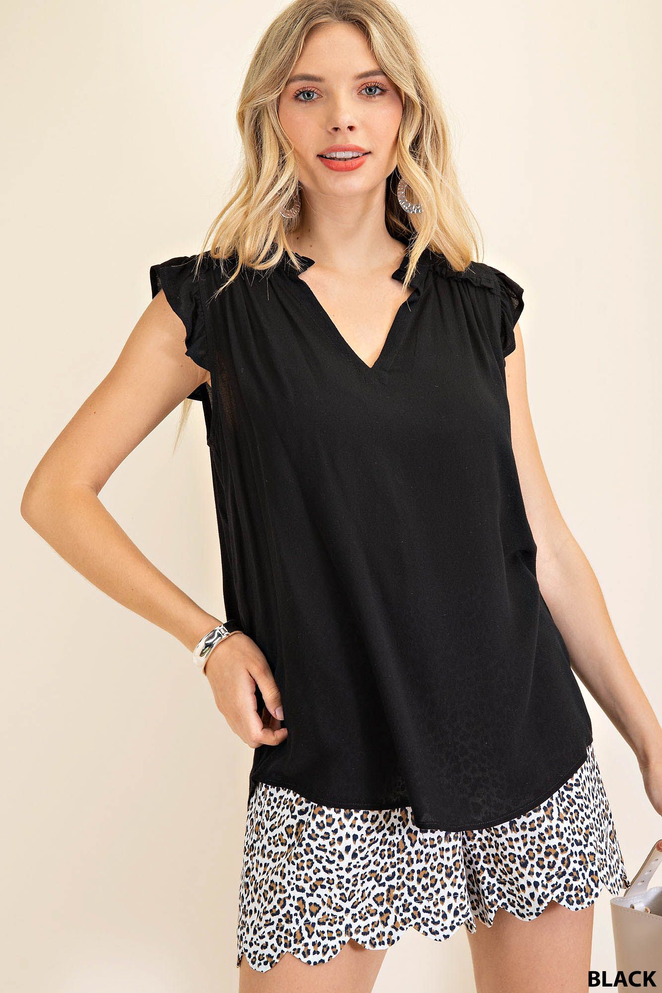 Stare Down The Past Top (Black) - Delta Swanky Girl