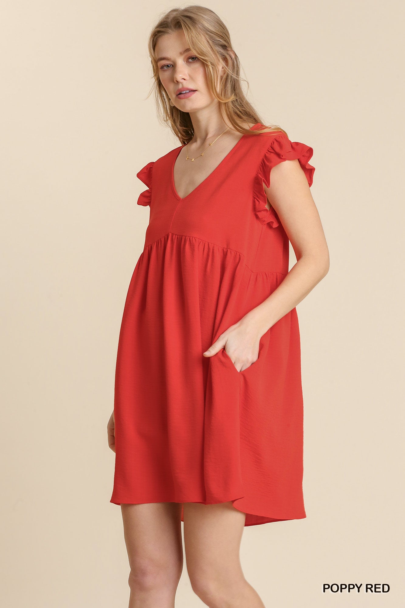 Living in London Dress (Poppy Red) - Delta Swanky Girl