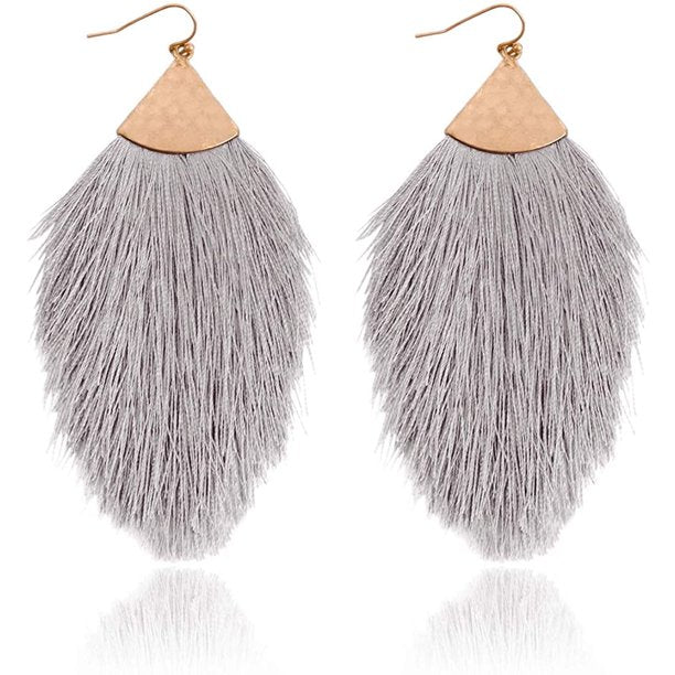 The Jane Earrings (Light Grey) - Delta Swanky Girl