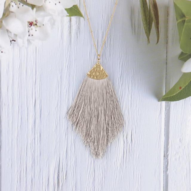 The Lynette Necklace (Light Grey) - Delta Swanky Girl
