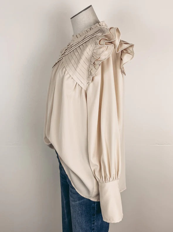Crossed Paths Top - Natural - Delta Swanky Girl