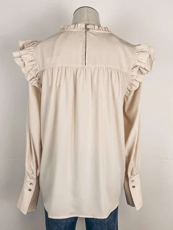 Crossed Paths Top - Natural - Delta Swanky Girl