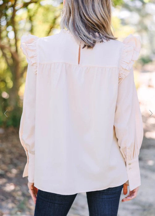 Crossed Paths Top - Natural - Delta Swanky Girl