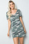 Dusty Camo Romper (Grey/Black) - Delta Swanky Girl