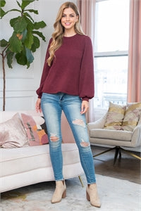 Curvy Out of the Woods Sweater (Maroon) - Delta Swanky Girl
