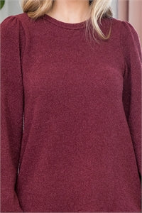 Curvy Out of the Woods Sweater (Maroon) - Delta Swanky Girl
