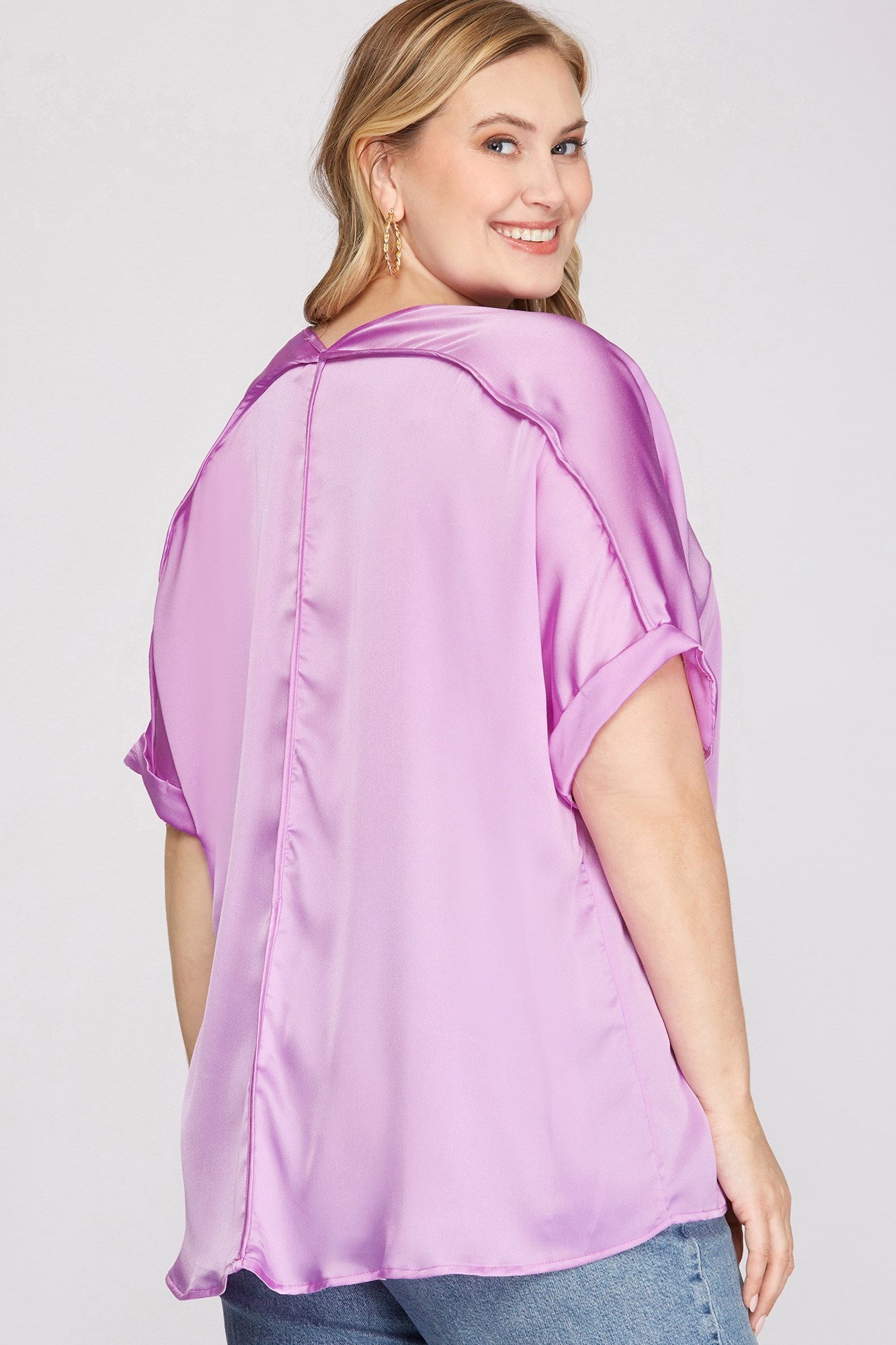 Curvy Effortless Style Shift Top - Delta Swanky Girl