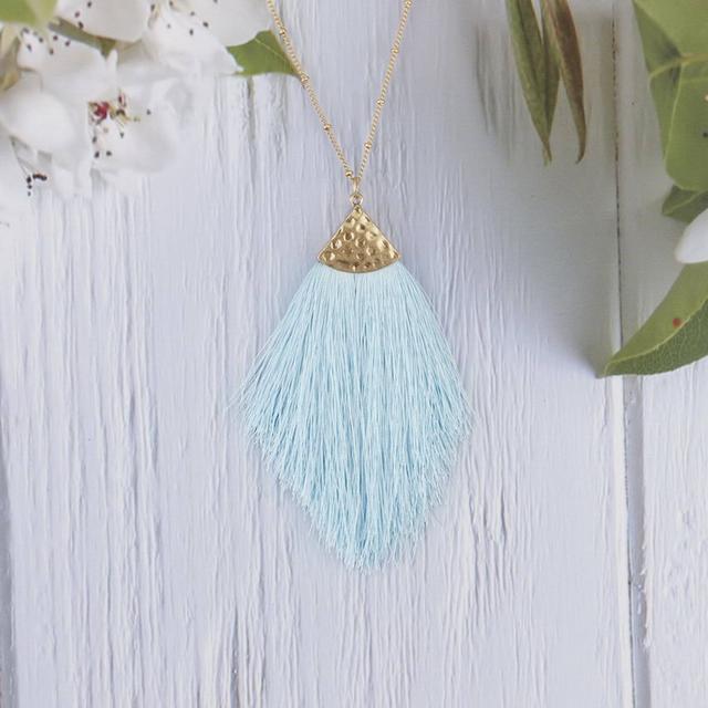 The Lynette Necklace (Powder Blue) - Delta Swanky Girl