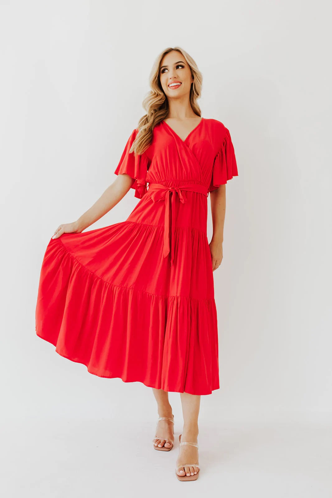The Milan Maxi Dress (Red) - Delta Swanky Girl
