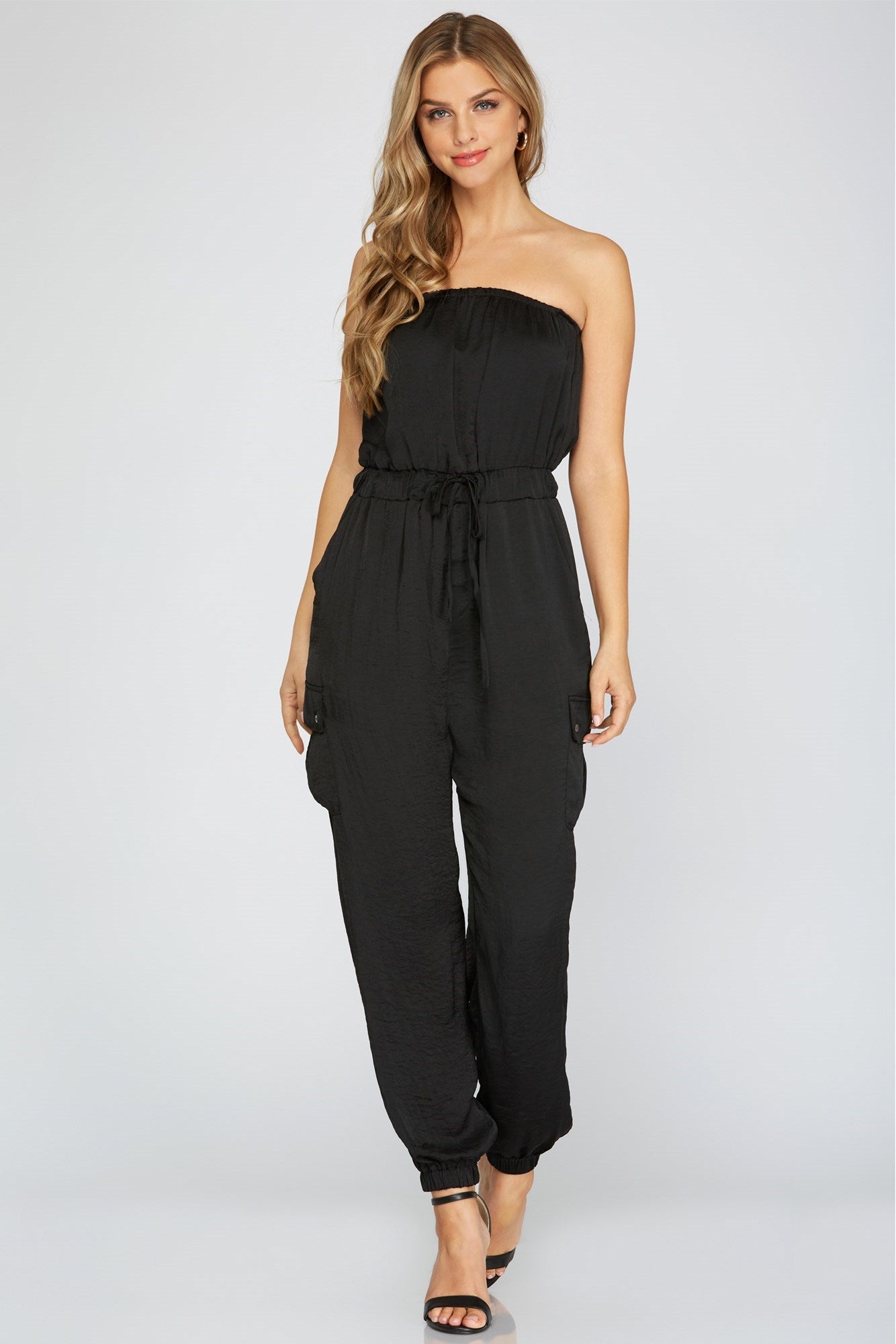 Remix Strapless Jumpsuit - Delta Swanky Girl