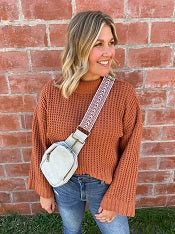 Boho Bum Bag - Cream - Delta Swanky Girl