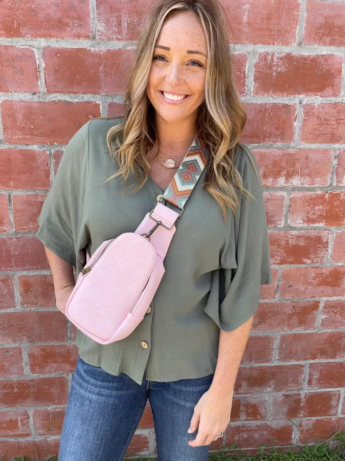 Boho Bum Bag - Pink - Delta Swanky Girl