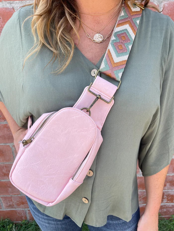 Boho Bum Bag - Pink - Delta Swanky Girl