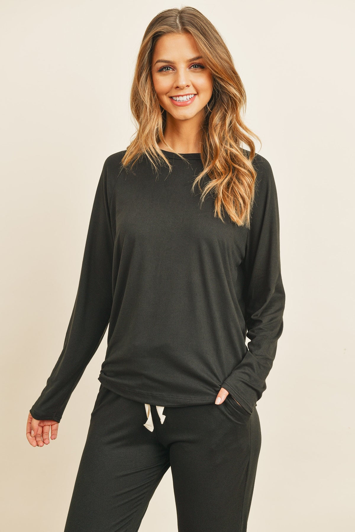 Wild Willow Jogger Set (Black) - Delta Swanky Girl