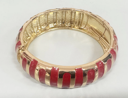 Lolli Enamel Hinge Bangle Bracelet - Red - Delta Swanky Girl