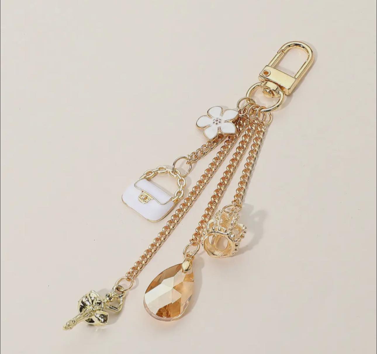 Fashionista Chain Charm Accessory - White - Delta Swanky Girl