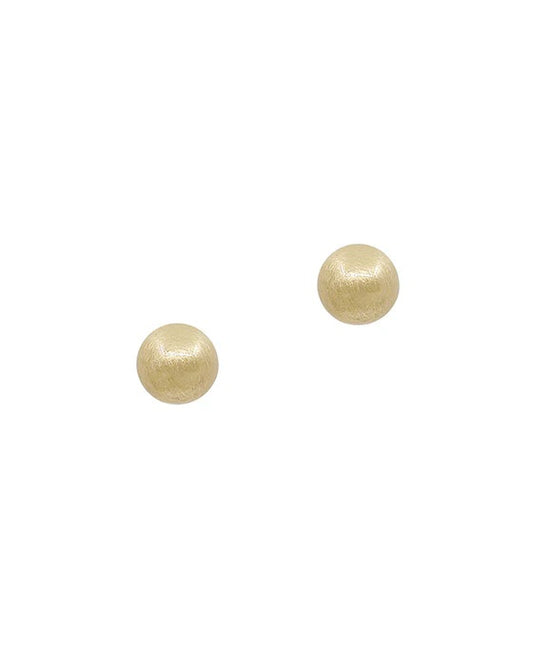 Cotton Pearl Bead Earrings (Gold)