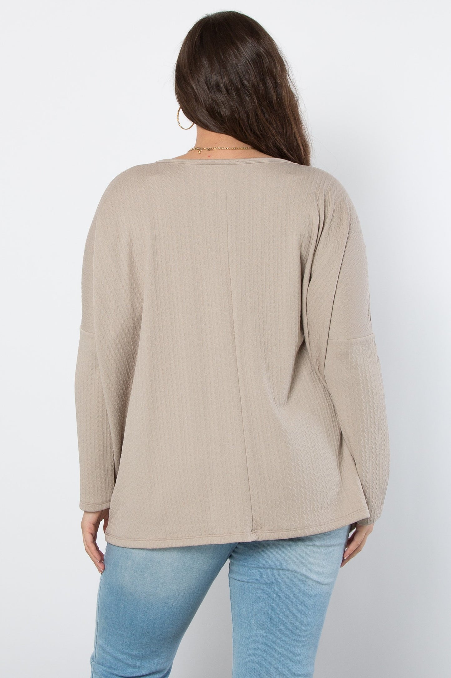 Curvy What About You Sweater (Taupe)