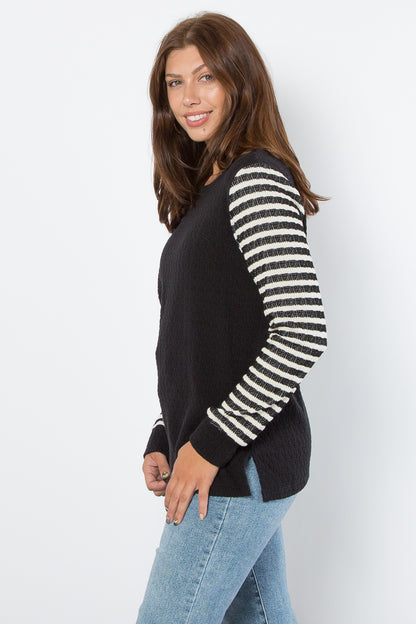 Curvy Begin Again Sweater (Black)