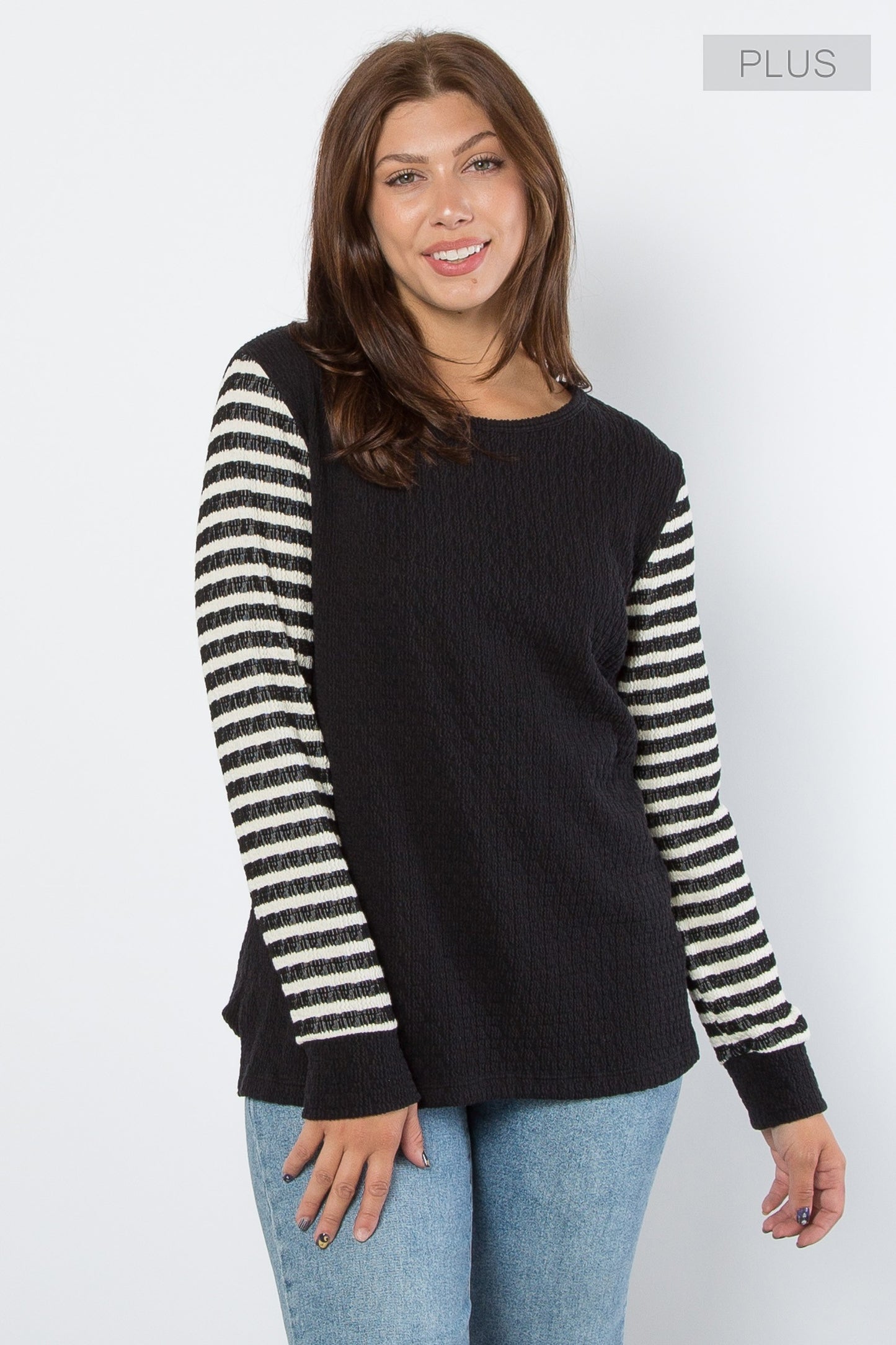 Curvy Begin Again Sweater (Black)