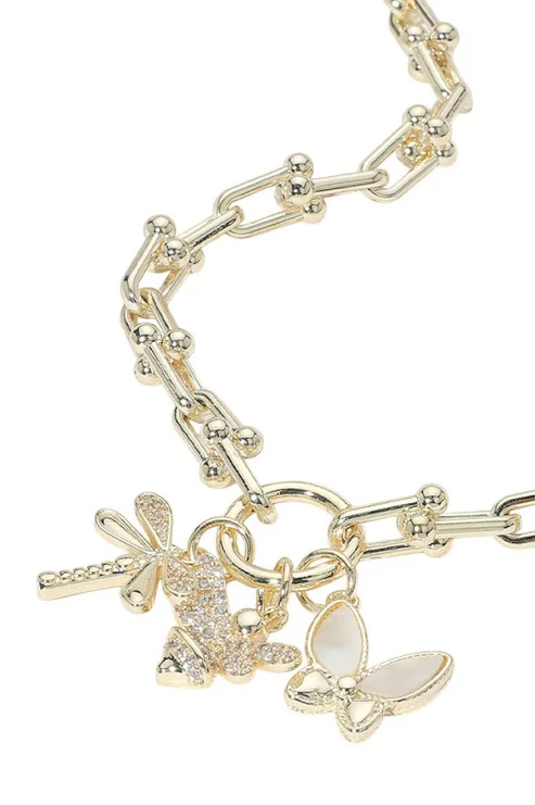 Flutter Wings Charm Necklace - Delta Swanky Girl