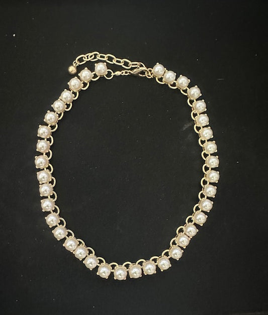 Stationed Pearl Eternity Necklace