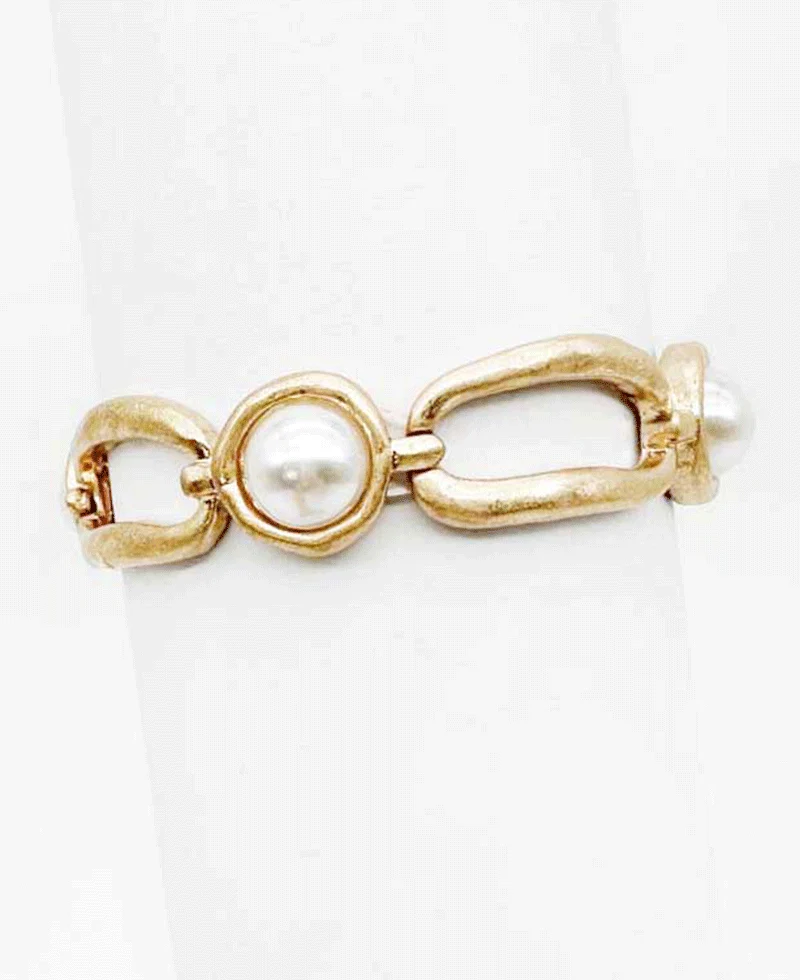 Muse Pearl Wave Stretch Bracelet
