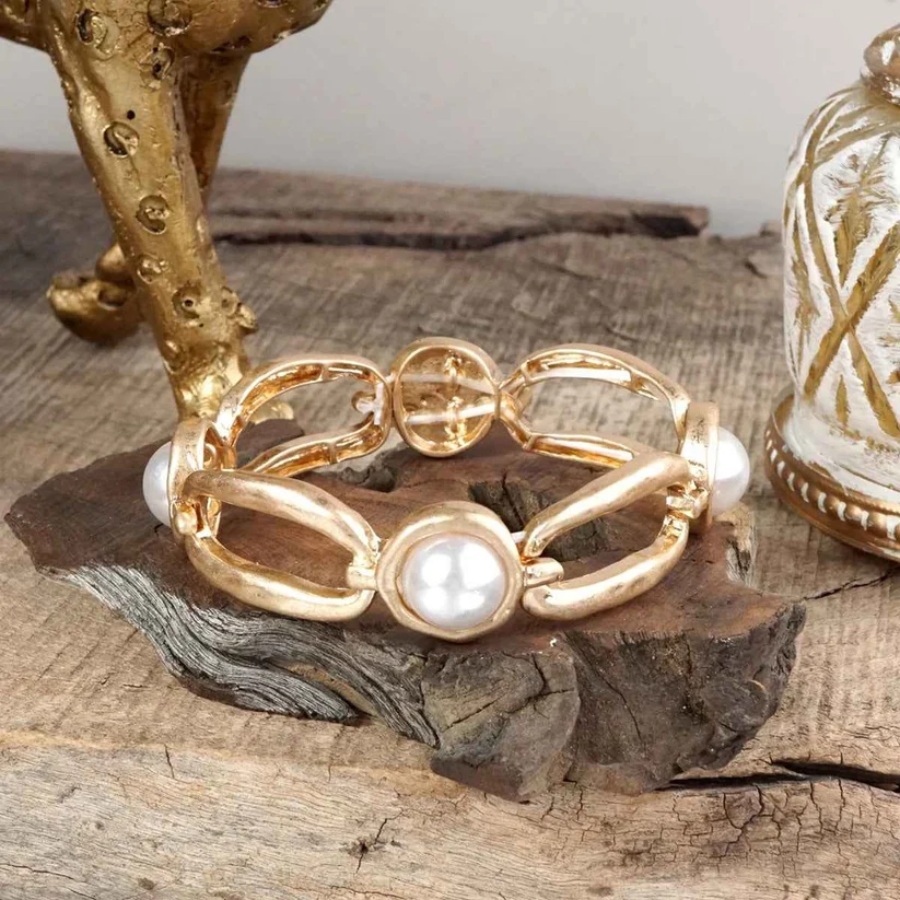 Muse Pearl Wave Stretch Bracelet