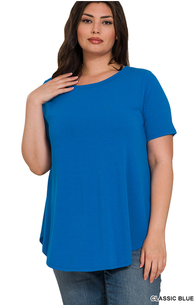 Curvy Simplify Life Top (Blue)