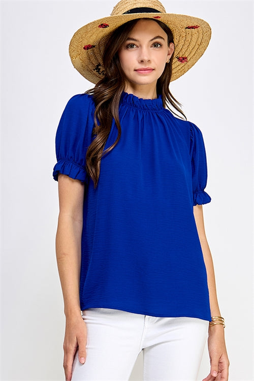 Royal Times Ruffled Top (Blue)