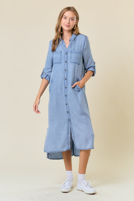 Venti Denim Midi Dress