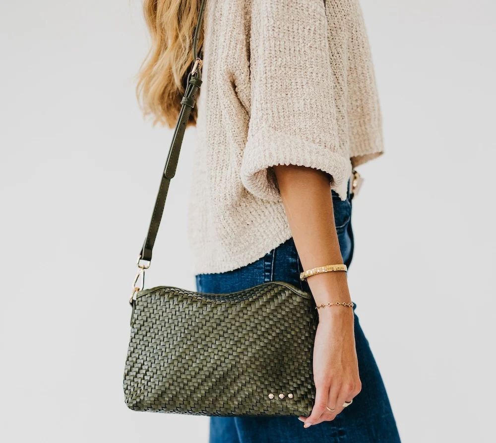 The Woven Wander Crossbody | Vegan Leather Woven Bag
