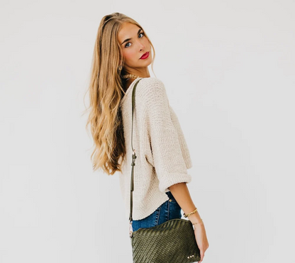 The Woven Wander Crossbody | Vegan Leather Woven Bag