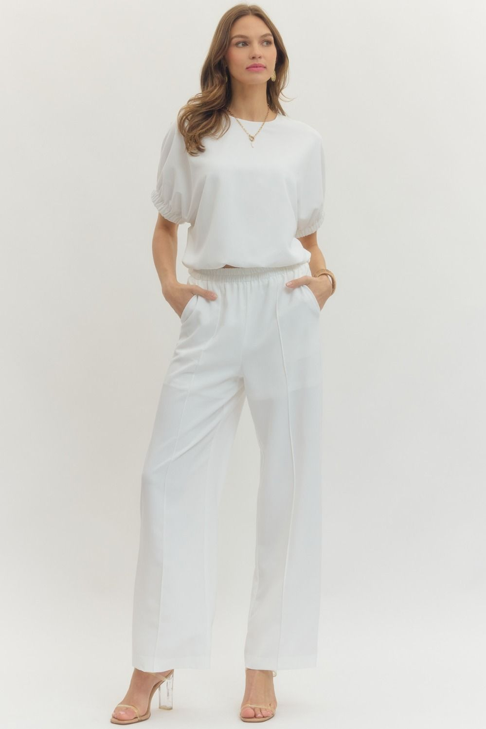 Venice Luxe Two Piece Set - White - Delta Swanky Girl