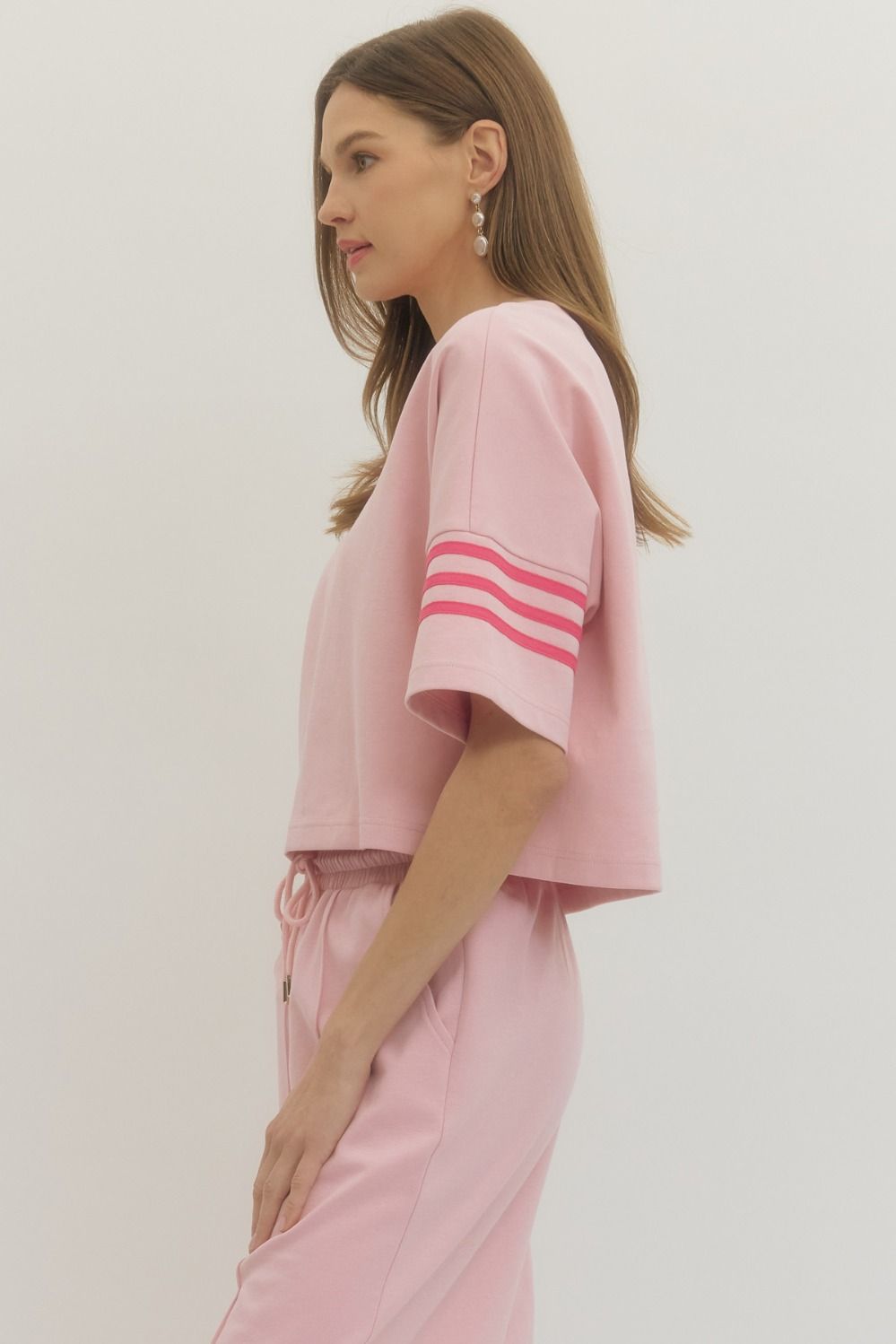 Change Of Heart Pant Set - Pink - Delta Swanky Girl