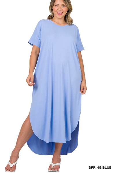 Curvy Color Your World Maxi Dress (Spring Blue)