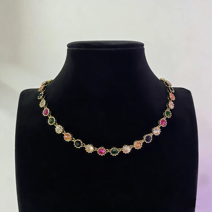 Vintage Royal Luxe Gemstone Necklace