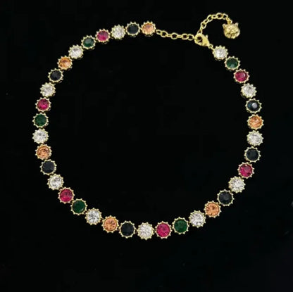 Vintage Royal Luxe Gemstone Necklace