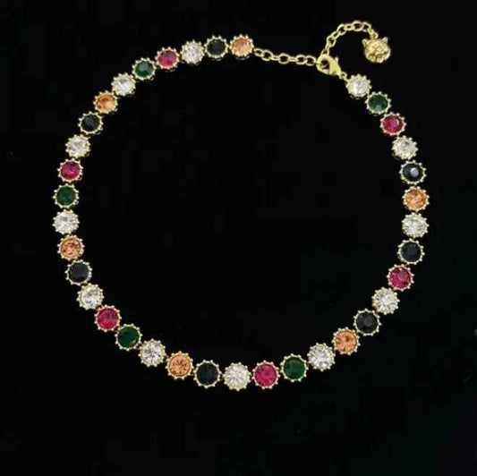 Vintage Royal Luxe Gemstone Necklace