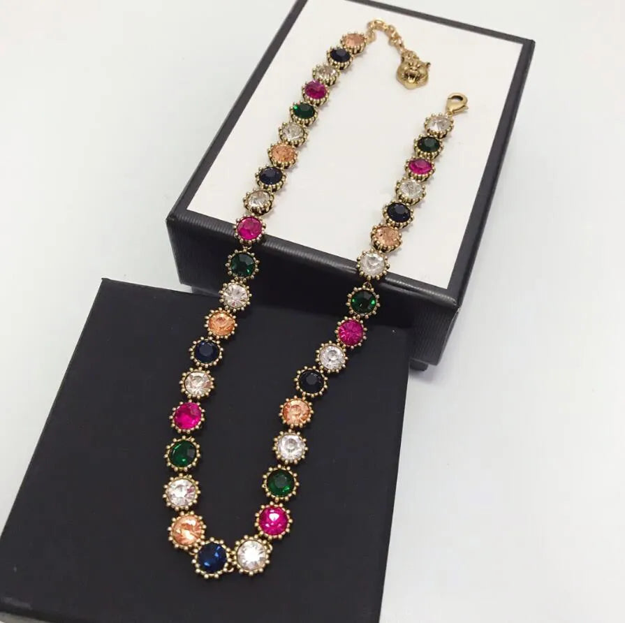 Vintage Royal Luxe Gemstone Necklace