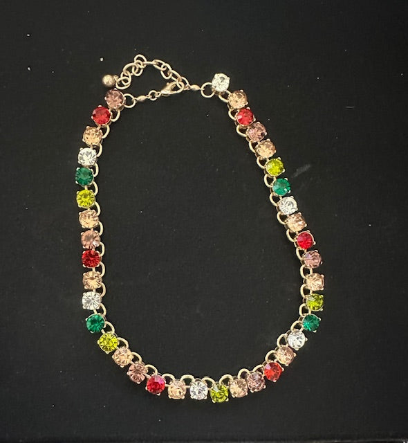 Rainbow Baguette Eternity Necklace