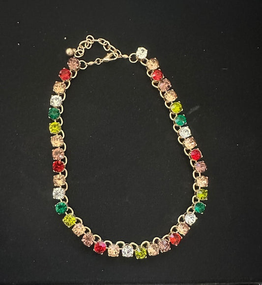 Rainbow Baguette Eternity Necklace
