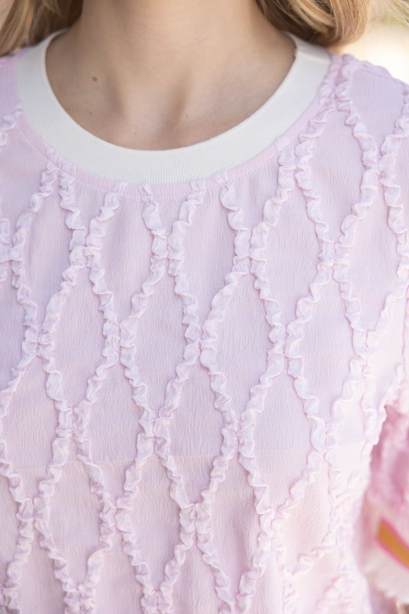 Blushing Beauty Diamond Texture Top - Pink - Delta Swanky Girl