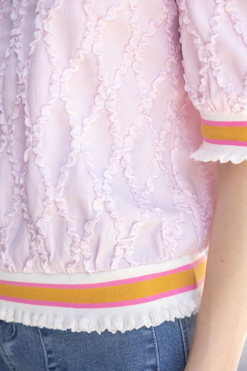 Blushing Beauty Diamond Texture Top - Pink - Delta Swanky Girl