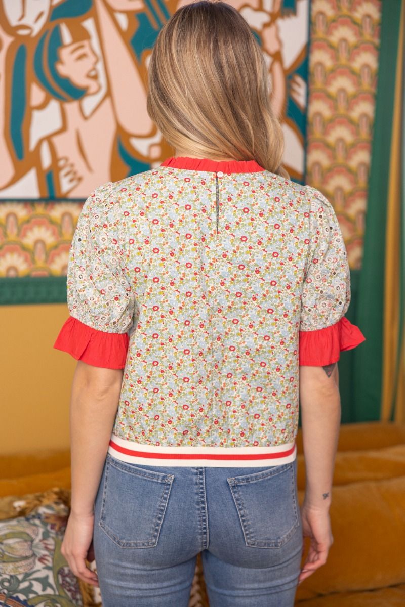Piper Banded Floral Top - Delta Swanky Girl